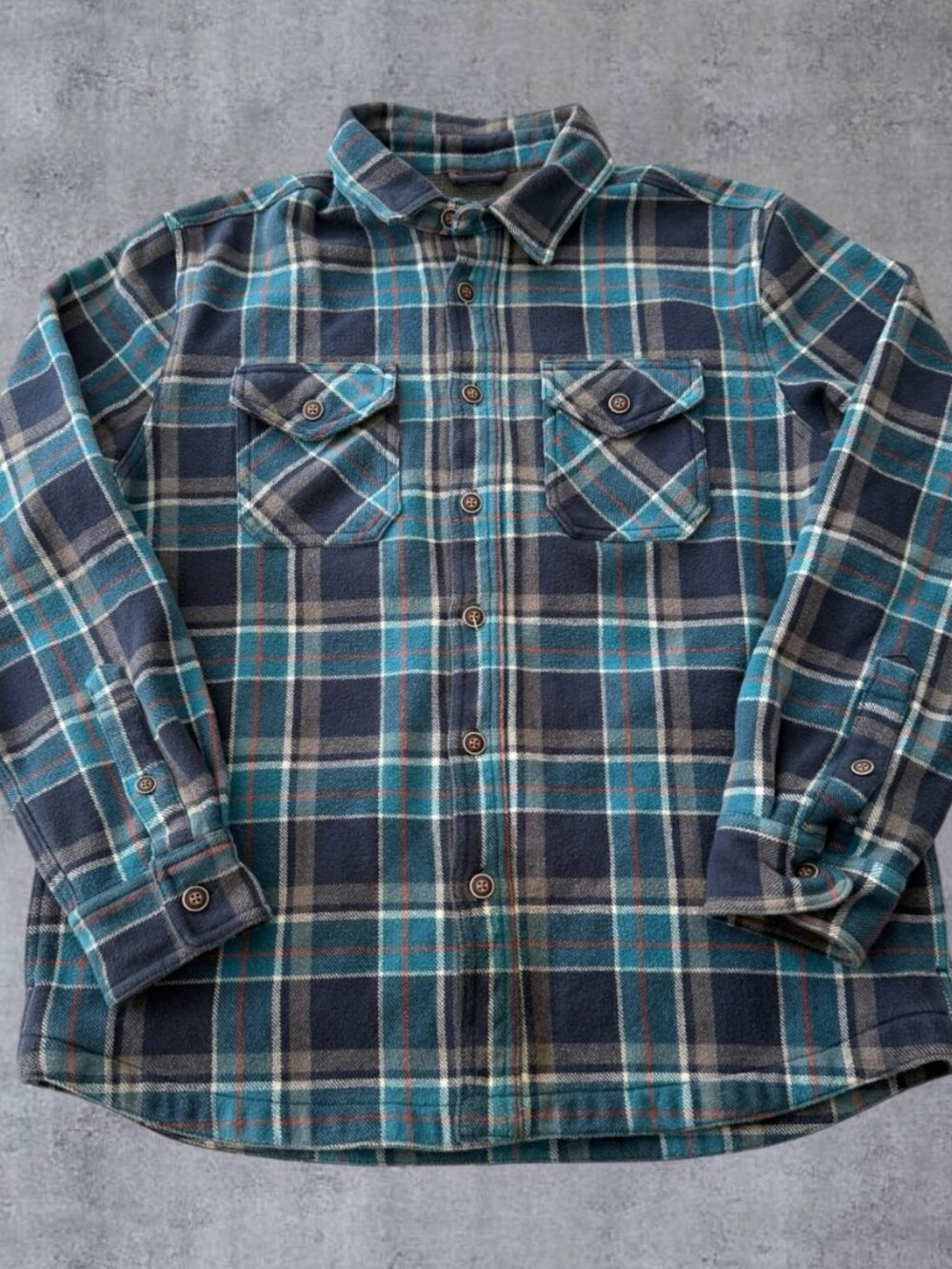 Lee Mens Medium Fleece Flannel Shirt Jacket Lined Plaid Shacket Hand Pockets M